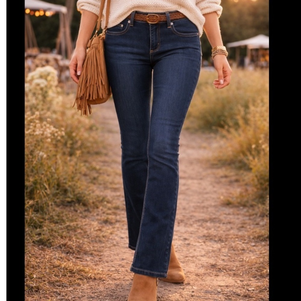 Generra Womens Dark Wash Skinny Jeans Size 9 Blue Denim Ankle‎ Mid Rise